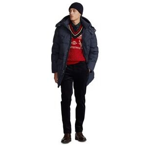 Polo Ralph Lauren Men's Water Repellent Down Parka Coat Navy Size XL NEW $398